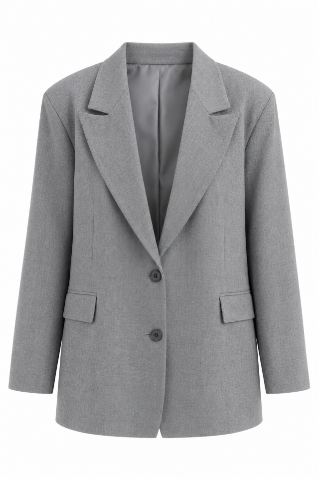 Gri Fiona Oversize Ceket