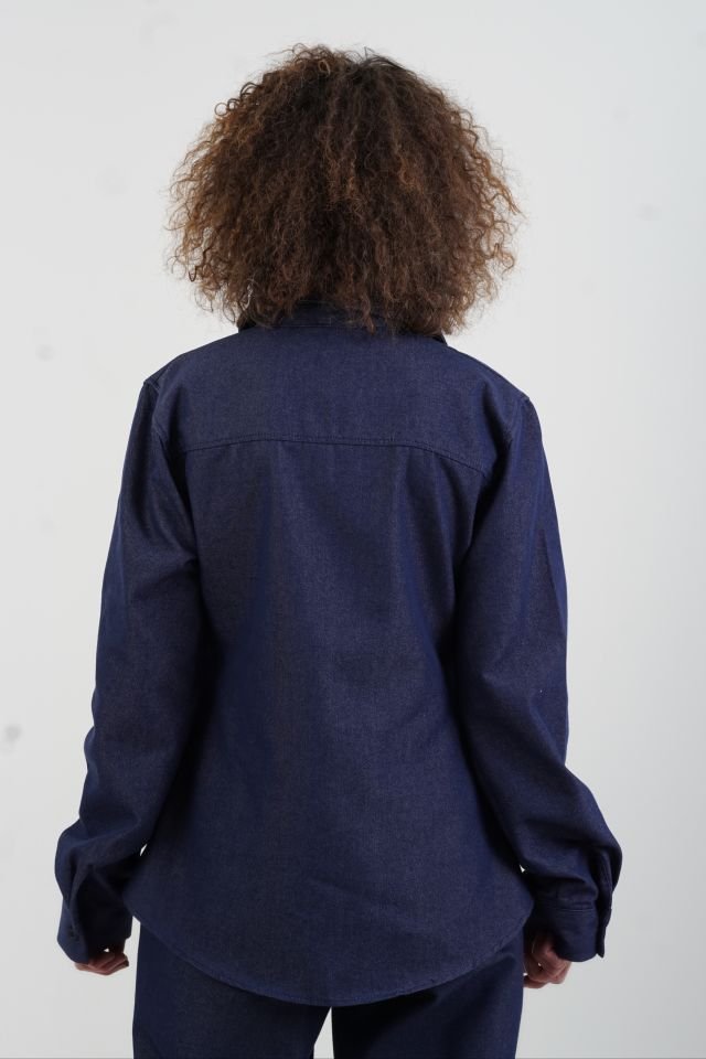 Lacivert Denim Gömlek Pantolon Takım