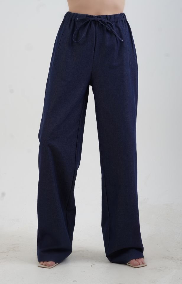 Lacivert Denim Gömlek Pantolon Takım