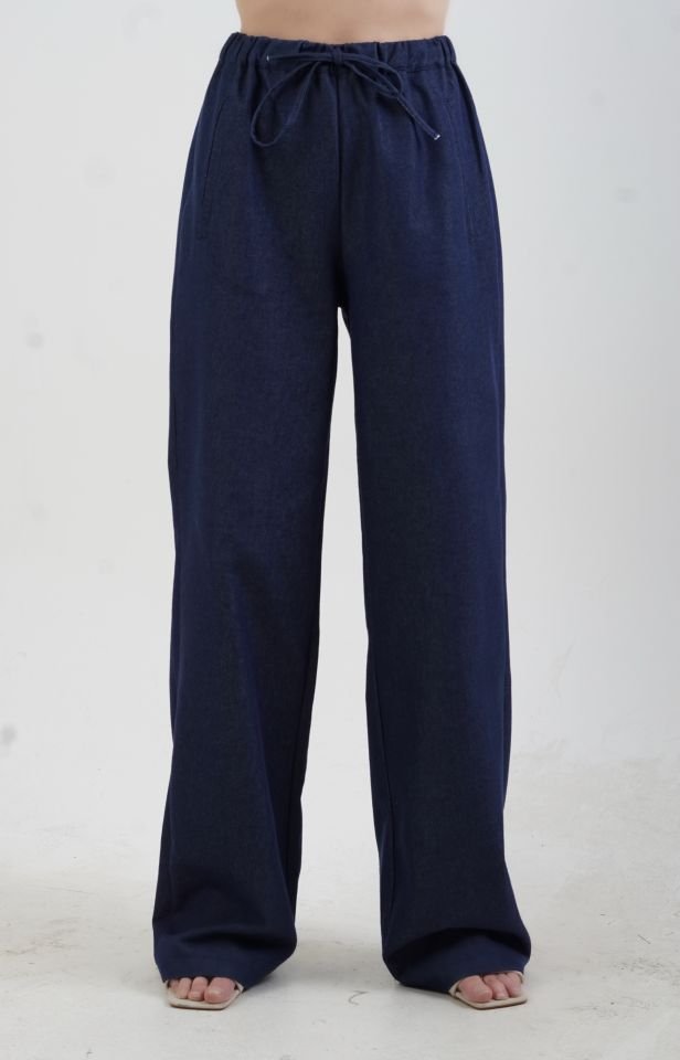 Lacivert Denim Gömlek Pantolon Takım