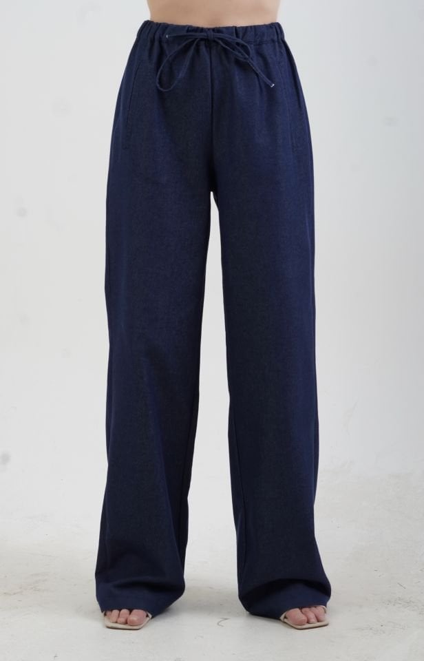 Lacivert Denim Gömlek Pantolon Takım