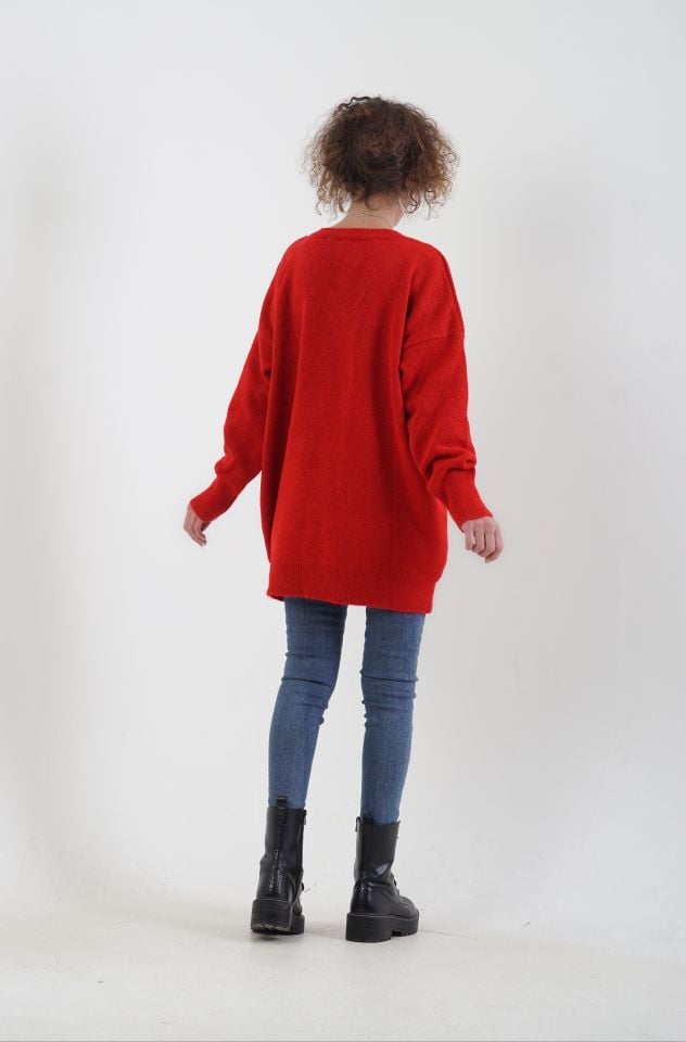 Kırmızı Taşlı Kazak