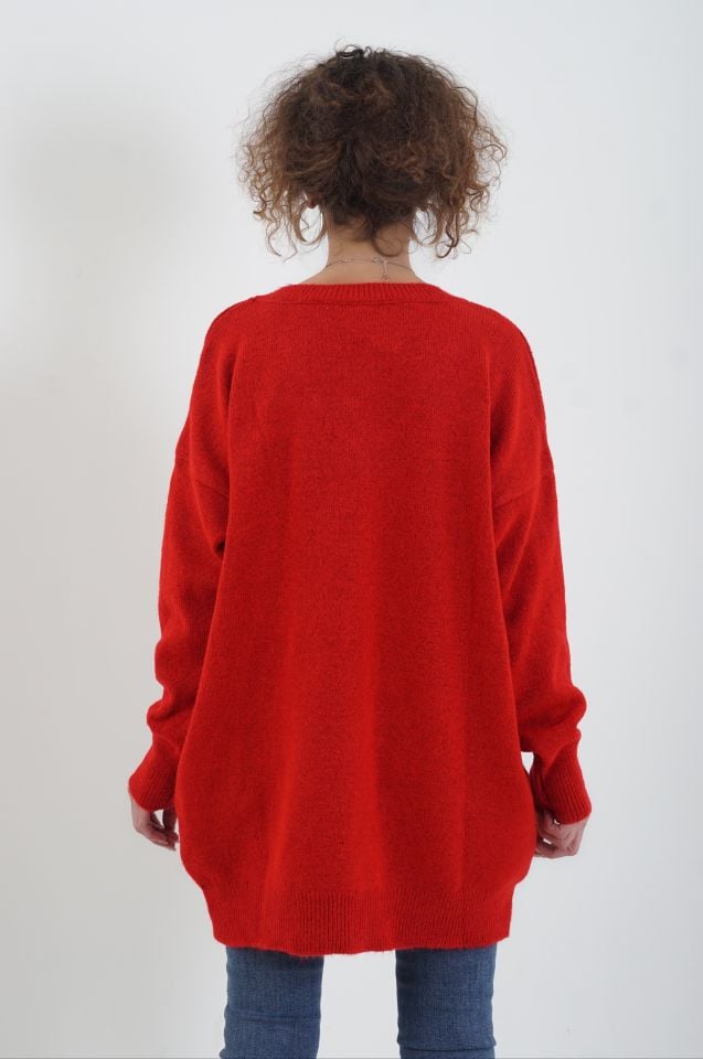 Kırmızı Taşlı Kazak