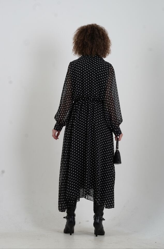 Şifon Puantiye Elbise