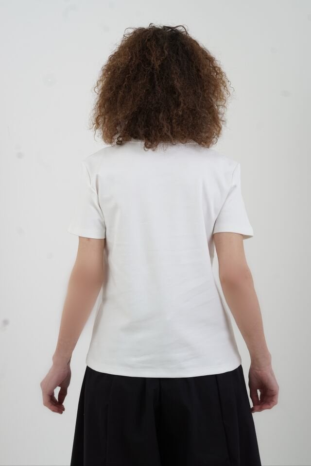 Ekru Premium O Yaka Basic Tshirt