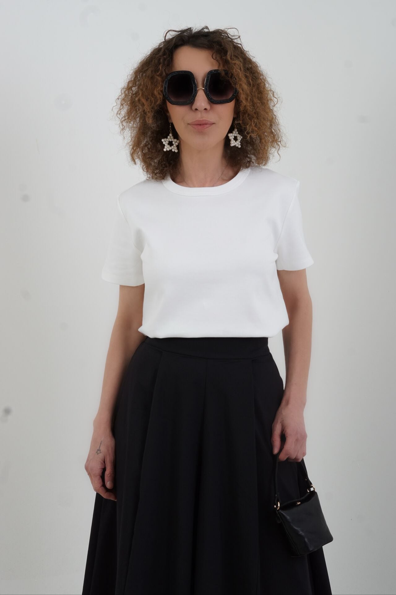 Ekru Premium O Yaka Basic Tshirt