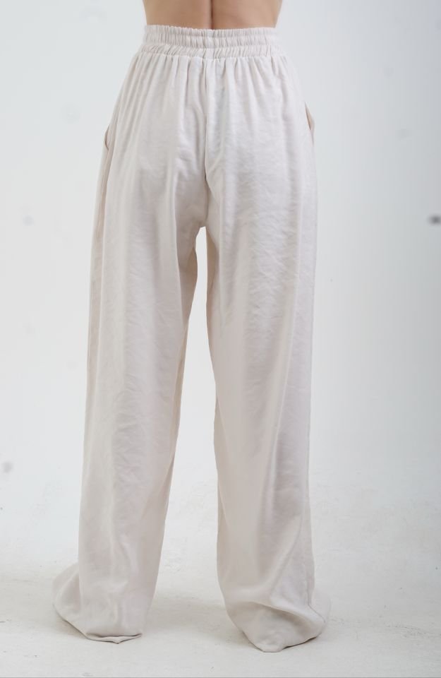 Naturel Tencel Keten Gömlek Pantolon Takım