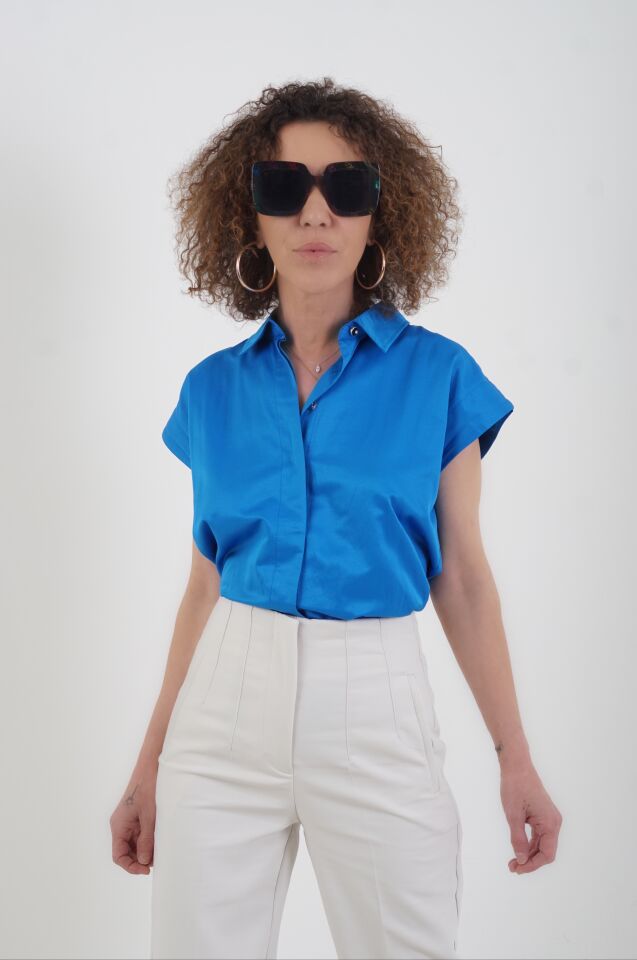 Önü Flatolu Pantolon TAŞ - XL