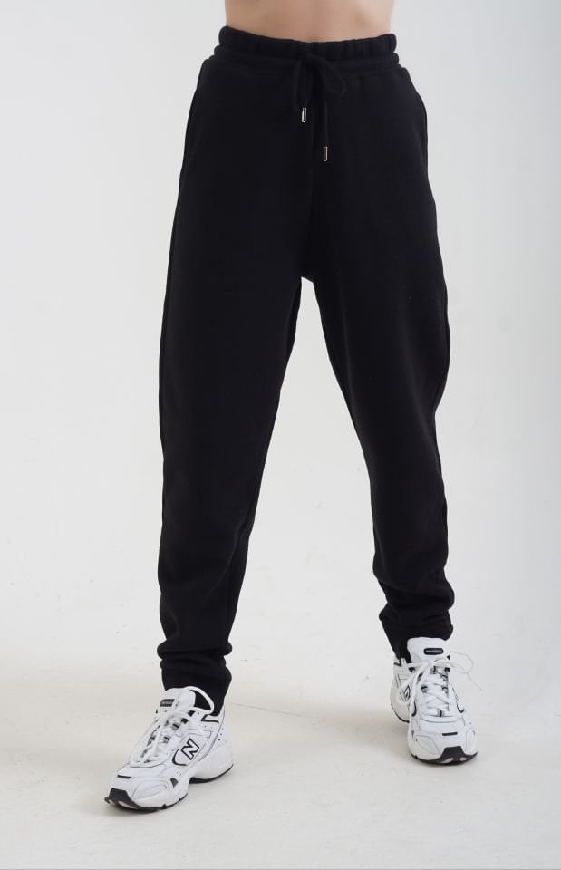 Siyah Arketip Şardonlu Jogger Pantolon